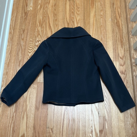 Canadian made Nicole Bridger blue grey moto jacket - Picture 2 of 5